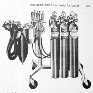 Equipment for administering anesthetic gases to labor patients 